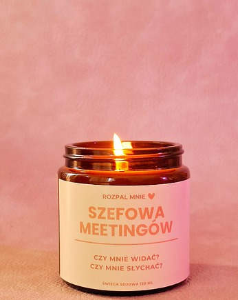 Świeczka sojowa SZEFOWA MEETINGÓW, SOy