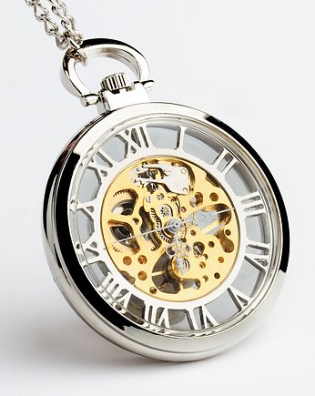 Srebrny zegarek na łańcuszku - ARCHEO (SILVER)