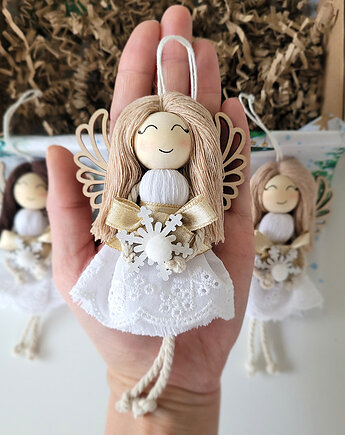Ozdoby świąteczne - 3szt Aniołki, Seylla pracownia