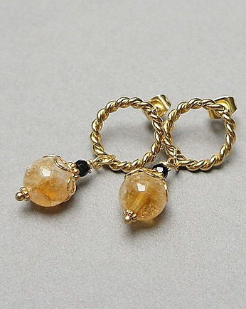 Kolczyki Alloys Collection - Cytryn i spinel , KiKa pracownia