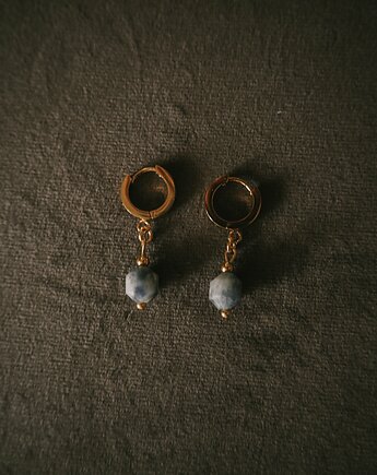 Kolczyki z zawieszką z kamienia naturalnego, MAYBEJWLR