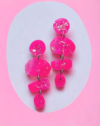 BARBIE : UNIKATOWE kolczyki z żywicy II, kaktusia