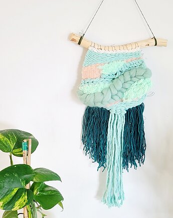 Pastelowa tkanina artystyczna "morska bryza", Woven Wonders Studio