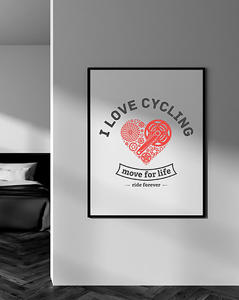 Plakat. I love cycling, studioixi