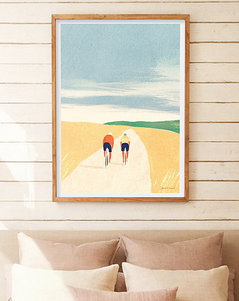 Rowerowa przyjaźń - plakat rowerowy, minimalmill
