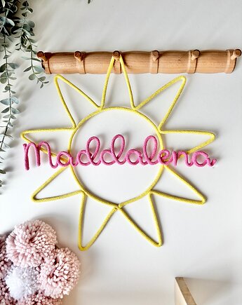 Personalizowane słoneczko z imieniem dla dziewczynki , Ren Art gifts