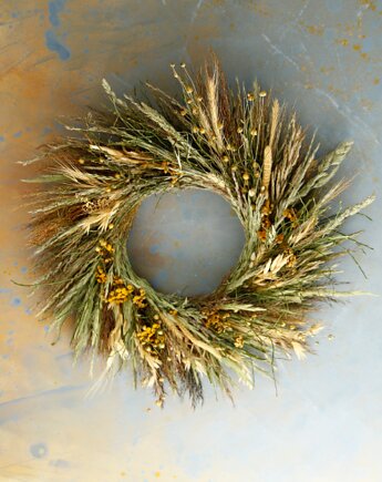 Wianek naturalny, rustykalny, na ścianę, drzwi, Rondo Kwiatowe