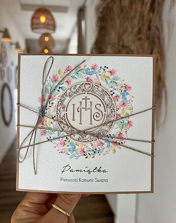 Wyjątkowa kartka na komunię, pamiątka komunii - prezent, sorte