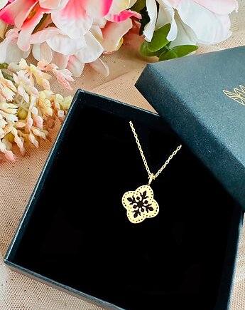 Orientalny filigranowy naszyjnik, Pozłacane Srebro, Anemon Atelier