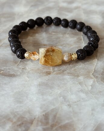 Bransoletka męska Cytryn i Lawa, Chmolowska Jewellery