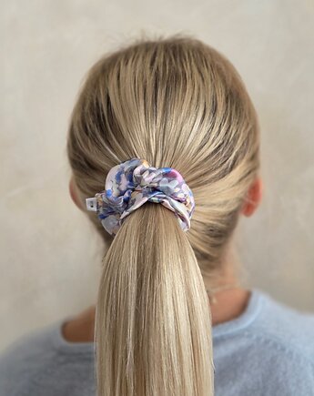 Gumka jedwabna, scrunchie, wild  pastel watercolor MIDI, Capillum