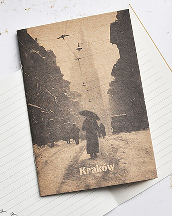 Notes z czarno-białymi fotografiami 15x10 Kraków Pani na ul. Floriańskiej, Galeria LueLue