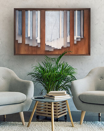 Obraz z drewna. "W nieznane". Pejzaż leśny. Drewniana dekoracja, pracownia ReThing