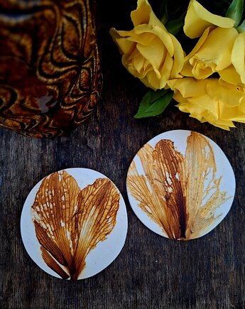 Zawieszka ceramiczna dekoracja ścienna z suszonymi kwiatami, Wooden Love