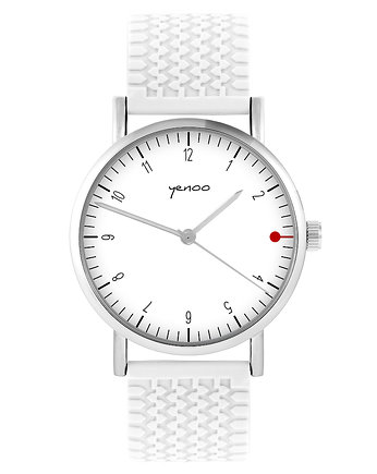 Zegarek - Simple biały - silikonowy, biały, yenoo