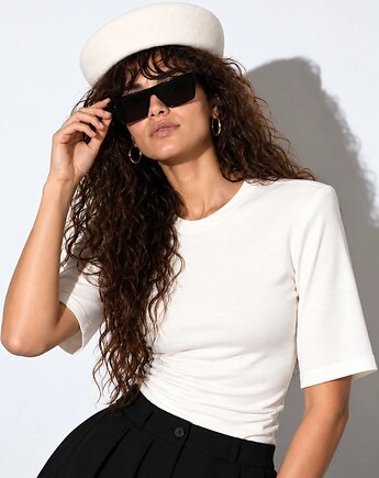 T-shirt CLOSE Crew Neck Ecru , Patchouli