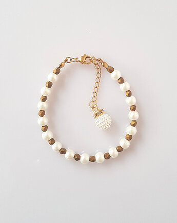 Bransoletka Świąteczna z Perełkami i Hematytem, Mitsu