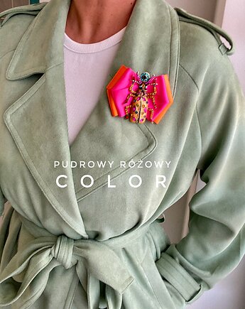 Brosza  z Ogromnym  Owadem Żukiem   Exclusive  1 szt NEW, Pudrowy Różowy