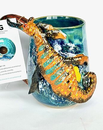Kubek z konikiem morskim, NG Autorska bizuteria ceramiczna