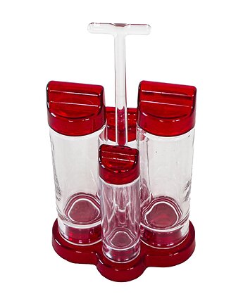 Zestaw do przypraw, włoski design, lata 80, produkcja: Fratelli Guzzini, Przetwory design