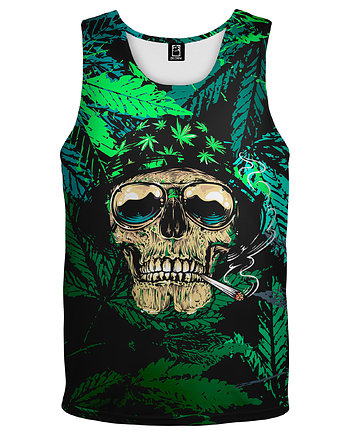 DR.CROW Bokserka Męska Cannabis Skull Green, DrCrow