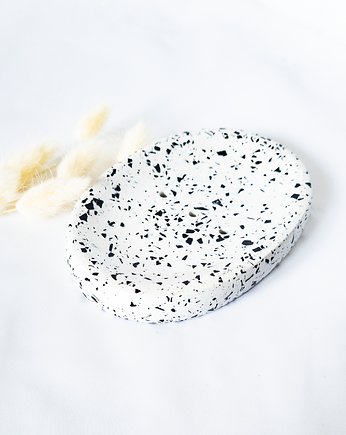 Mydelniczka owalna white&black, Nejmi Art Handmade