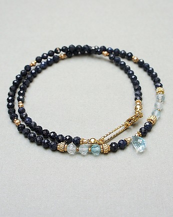 Szafiry vol. 10 /choker/ 09.04.25 /Szlachetna kolekcja/, KiKa pracownia