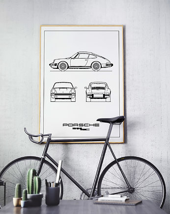 Plakat Legendy Motoryzacji - Porsche 911SC, Peszkowski Graphic