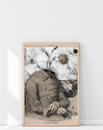 Plakat Nie wiem co myśleć, zlepki sklejki