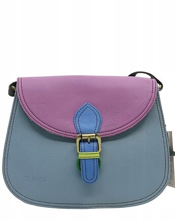 Torebka listonoszka damska skóra naturalna ze skrawków oryginalna OLIVKA, Olivka Warsaw