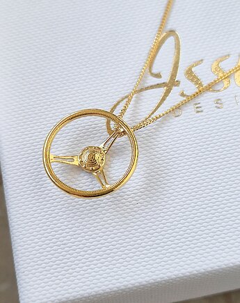 KIEROWNICA- naszyjnik srebro, złoto, różowe złoto, ISSI Jewelry