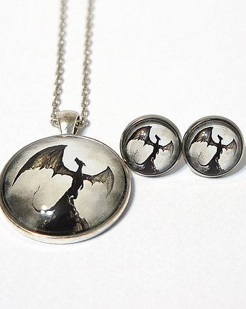 Naszyjnik i kolczyki - Smok cienia, yenoo