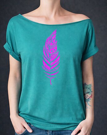 Piórko fluo róż Szafirowy Oversize, ONE MUG A DAY