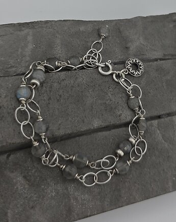 Labradoryty z rozetą - bransoletka, RayOfArt