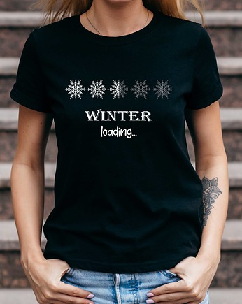 Koszulka damska organiczna Winter loading..., ART ORGANIC
