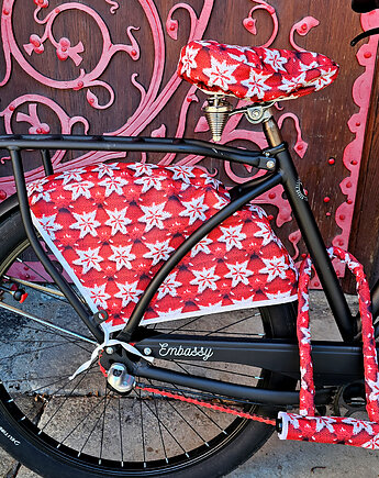 Osłona koła świąteczna płatki śniegu wodoodporna, pan pompka