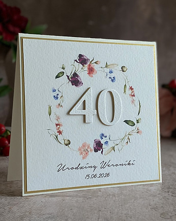 Kartka urodzinowa z kopertą prezentową, BH 70, Anna Art and Crafts