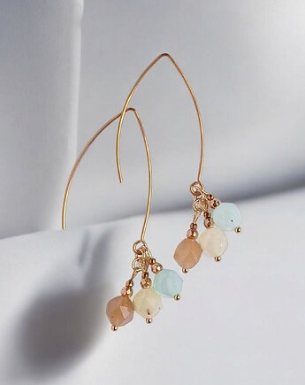 Długie kolczyki : SPRING collection: JADEIT II, kaktusia