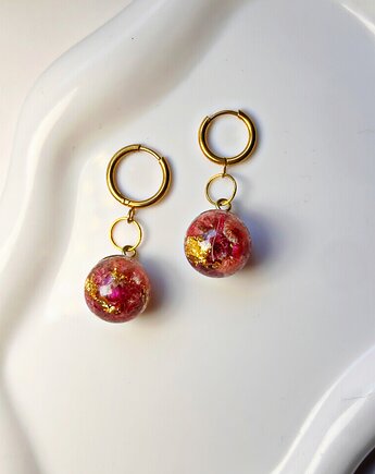 Kolczyki wiszące Kule Kwietne, Blask Natury