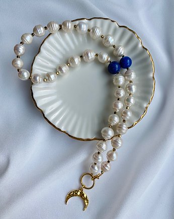 Naszyjnik z pereł i srebra Moon, MaLa Jewellery
