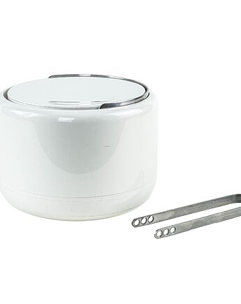 Wiaderko na lód Stelton, cylindryczna forma, Dania, lata 70., Przetwory design