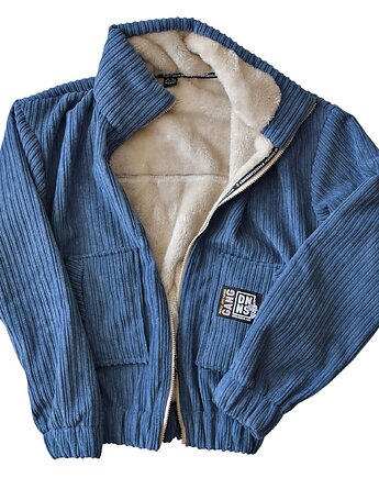 Sztruksowa Kurtka Teddy Dusty Blue, DONT NEED NO SAMURAI