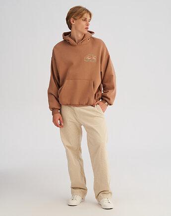 Bluza z kapturem PUFFA Orzech męska, HARP TEAM