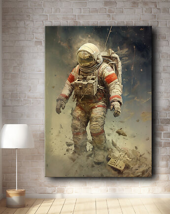 Kosmonauta - Plakat - Druk - Abstrakcja, Surrealizm, Loft #4, Black Sapphire Art