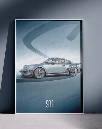 Plakat Legendy Motoryzacji - Porsche 911 Turbo, Peszkowski Graphic