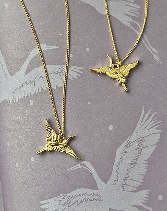 ŻURAW - naszyjnik srebro, złoto, różowe złoto, ISSI Jewelry