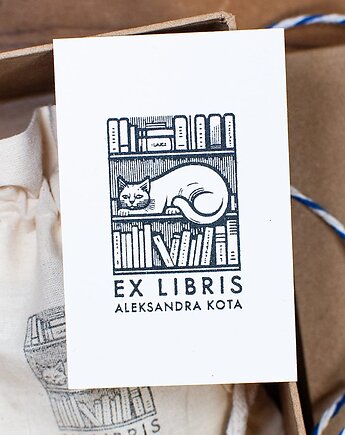 Ekslibris Na Prezent - Kot i Biblioteczka