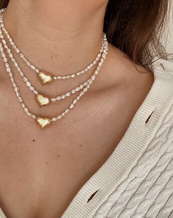 Naszyjnik z Pereł Naturalnych Serce, Chmolowska Jewellery