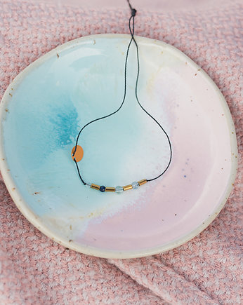Bransoletka Zodiac - Wodnik - Topaz Fluoryt Szafir Akwamaryn, w hand works
