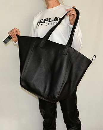FILIPPA - minimalistyczna torebka skórzana + kosmetyczka KOLOR CZARNY i in., BAGS 4 JOY